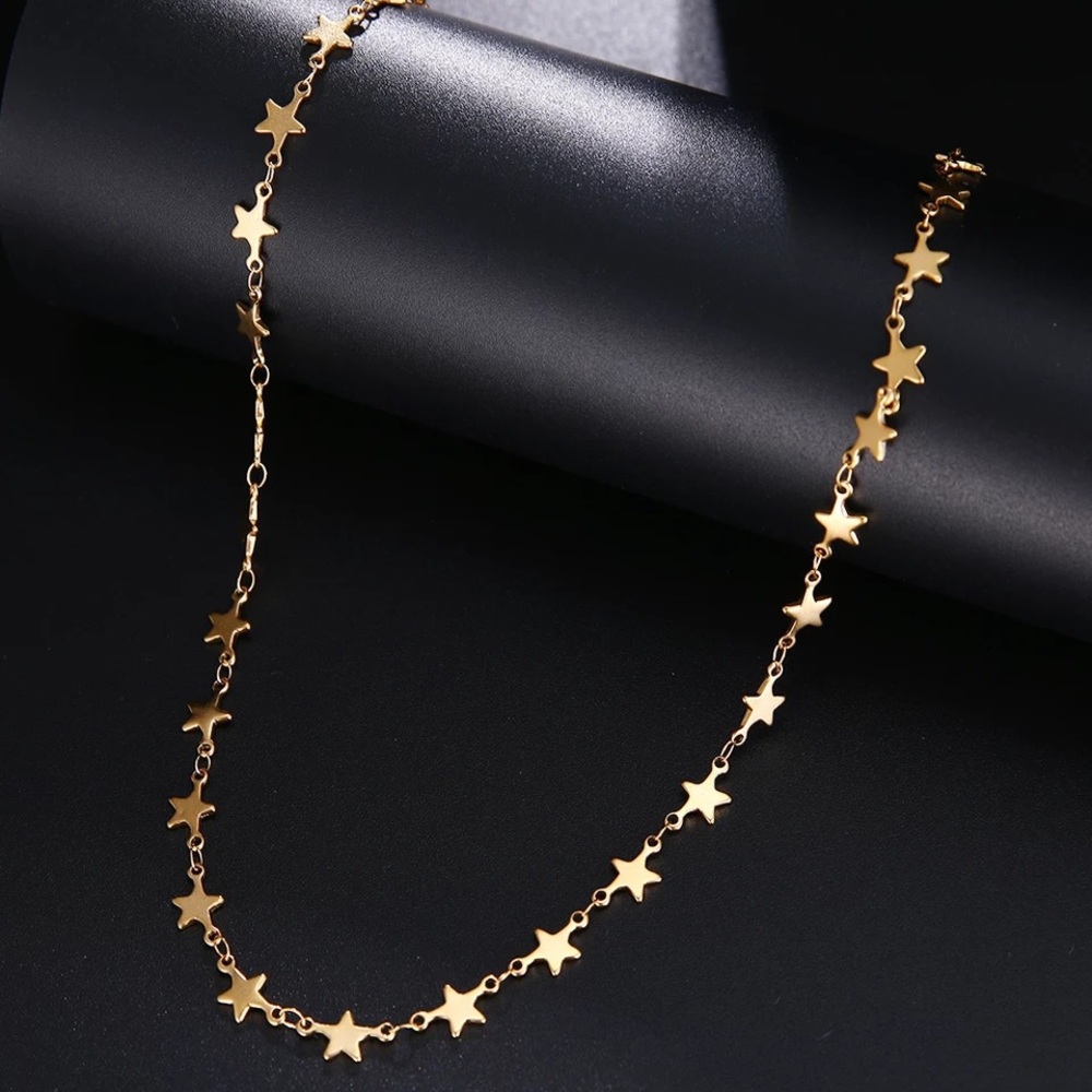 Hypoallergenic minimalist stars necklace pendant